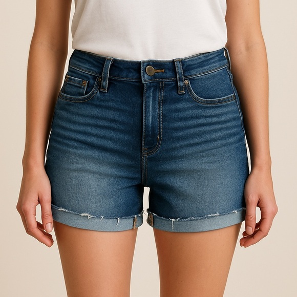BKE Dark Wash Jean Shorts - Picture 1 of 7